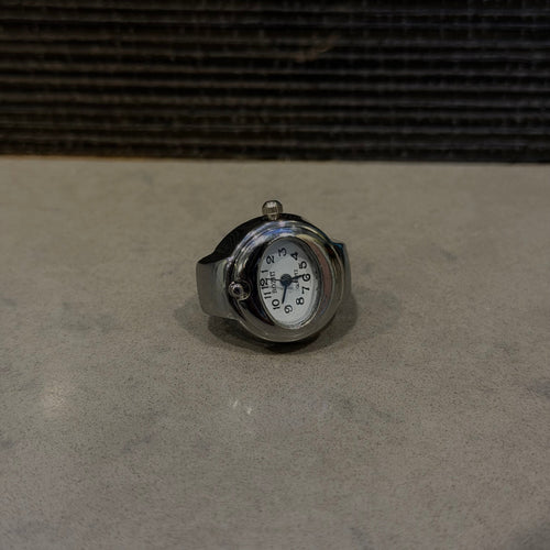 Silver Watch Ring (White)