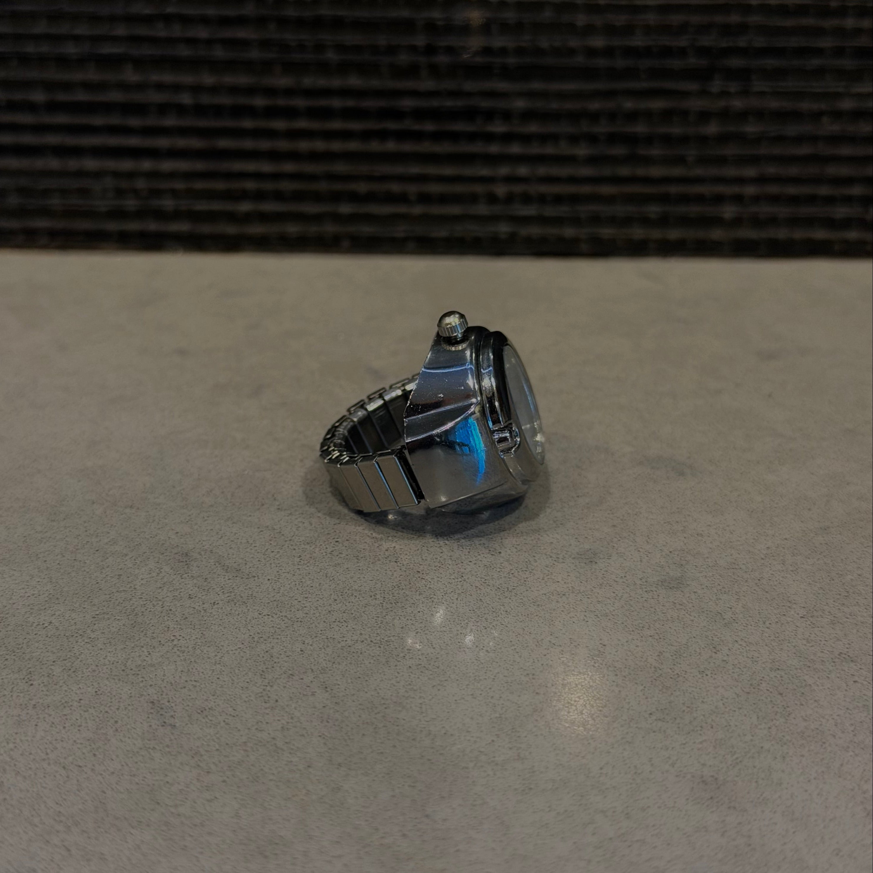 Silver Watch Ring (Pink)