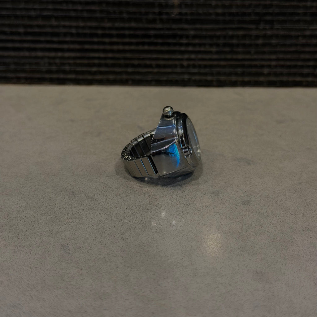 Silver Watch Ring (Red)