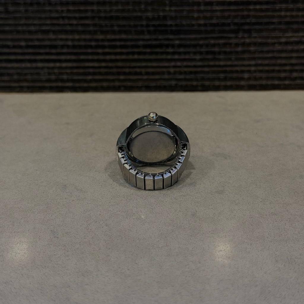 Silver Watch Ring (White)