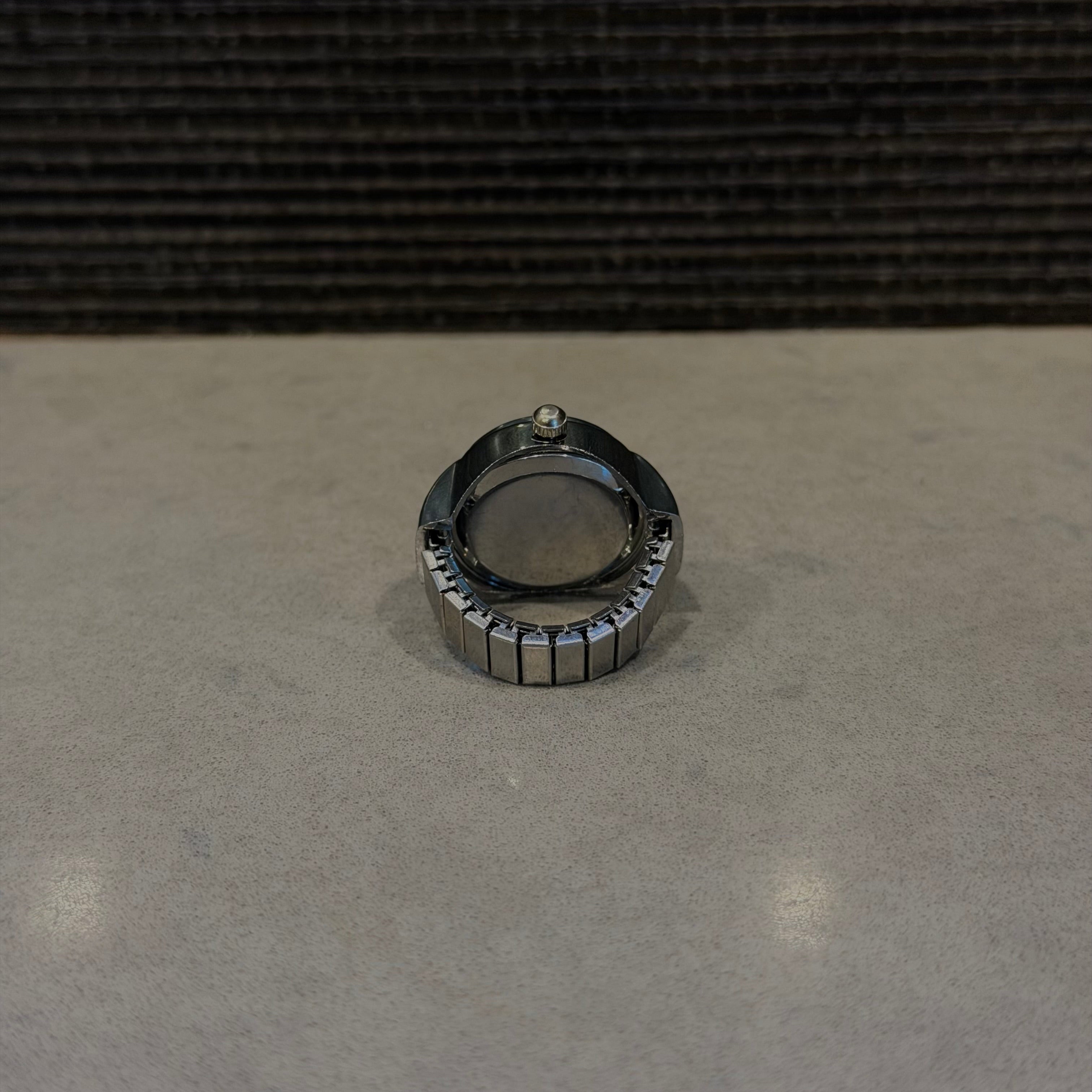 Silver Watch Ring (Pink)