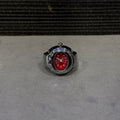 Silver Watch Ring (Red)