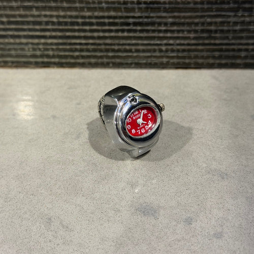 Silver Watch Ring (Red)